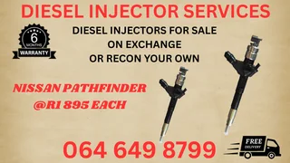 Let Us Recon Your Nissan Pathfinder Diesel Injectors 6 Months Warranty Included