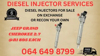 Jeep Grand Cherokee 2.7 Diesel Injectors For Sale Or Recon Your Own 6 Months Warranty Included