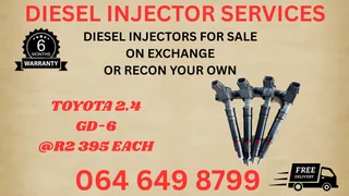 Toyota 2.4 Gd-6 Diesel Injectors For Sale Or Recon Your Own Copper Washers And Warranty Included
