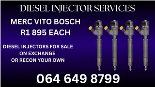 Merc Vito Bosch Diesel Injectors For Sale On Exchange Copper Washers And Warranty Included