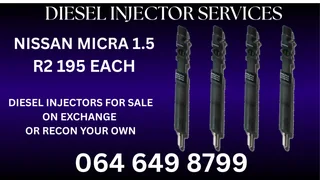 Nissan Micra 1.5 Diesel Injectors With Washers For Sale Or Recon Your Own