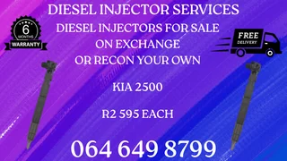 Kia 2500 Diesel Injectors For Sale On Exchange Copper Washers And Warranty Included