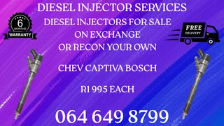 Chev Captiva Bosch Diesel Injectors For Sale Or Recon Your Own 6 Months Warranty Included