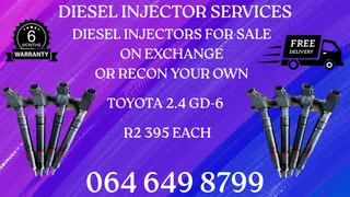 Toyota 2.4 Gd-6 Diesel Injectors With Washers For Sale On Exchange Or Recon Your Own With Warranty