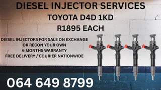 Toyota D4d 1kd Diesel Injectors With Washers For Sale Or Recon Your Own Warranty Included