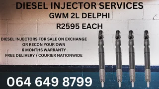 Gwm 2l Delphi Diesel Injectors For Sale On Exchange With Warranty