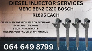 Merc Benz C220 Bosch Diesel Injectors With Washers For Sale Or Recon Your Own Warranty Included