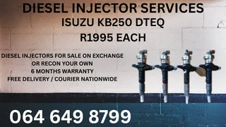 Let Us Recon Your Isuzu Kb250 Dteq Diesel Injectors Washers And Warranty Included