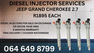 Jeep Grand Cherokee 2.7 Diesel Injectors For Sale On Exchange Or Recon Your Own Warranty Included