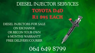 Toyota D4d Diesel Injectors For Sale Or Recon Your Own