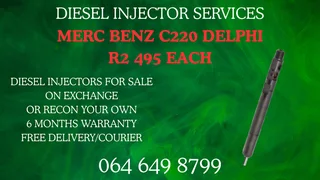 Merc Benz C220 Delphi Diesel Injectors For Sale On Exchange Washers And Warranty Included