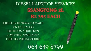 Ssangyong 2l Diesel Injectors With Washers For Sale On Exchange Or Recon Your Own Warranty Included