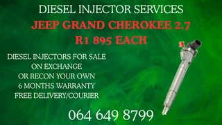 Let Us Recon Your Jeep Grand Cherokee 2.7 Diesel Injectors Warranty Included