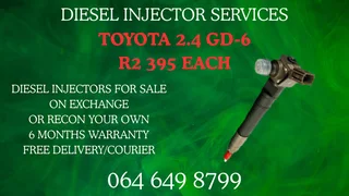 Let Us Recon Your Toyota 2.4 Gd-6 Diesel Injectors Washers And Warranty Included
