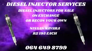 Nissan Navara Diesel Injectors For Sale On Exchange Warranty Included