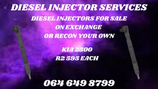 Kia 2500 Diesel Injectors For Sale Or Recon Your Own Warranty Included
