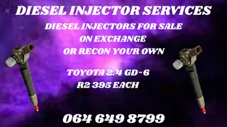 Toyota 2.4 Gd-6 Diesel Injectors For Sale Or Recon Your Own Copper Washers And Warranty Included