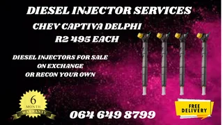 Chev Captiva Delphi Diesel Injectors For Sale On Exchange Or Recon Your Own Warranty Included