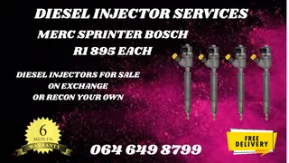 Merc Sprinter Bosch Diesel Injectors With Washers For Sale On Exchange Or Recon Your Own Warranty