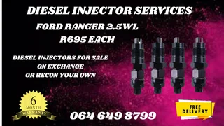 Ford Ranger 2.5wl Diesel Injectors With Washer Kits For Sale On Exchange Warranty Included
