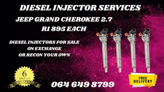 Jeep Grand Cherokee 2.7 Diesel Injectors For Sale On Exchang Or Recon Your Own 6 Months Warranty Inc