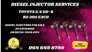 Toyota 2.4 Gd-6 Diesel Injectors For Sale On Exchange Or Recon Your Own Copper Washers And Warranty