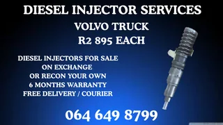 Volvo Truck Diesel Injectors For Sale On Exchange Warranty Included