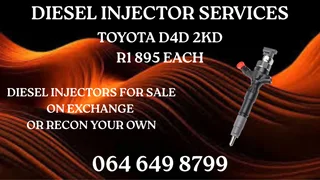 Toyota D4d 2kd Diesel Injectors For Sale Or Recon Your Own Washers And Warranty Included