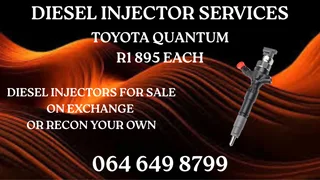 Toyota Quantum Diesel Injectors With Washers For Sale On Exchange Warranty Included