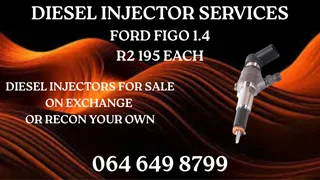 Ford Figo 1.4 Diesel Injectors With Washers For Sale Or Recon Your Own Warranty Included
