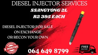 Ssangyong 2l Diesel Injectors For Sale On Exchange With Washers And Warranty