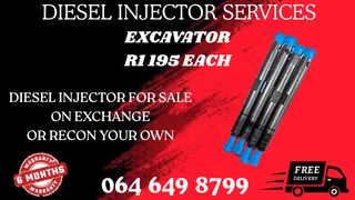 Let Us Recon Your Excavator Diesel Injectors With Warranty