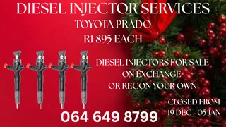 Toyota Prado Diesel Injectors For Sale On Exchange Or Recon Your Own Warranty Included