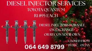 Toyota Quantum Diesel Injectors For Sale On Exchange Or Recon Your Own Washers And Warranty Incl