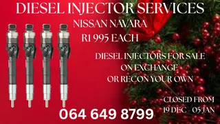 Nissan Navara Diesel Injectors For Sale On Exchange Warranty Included