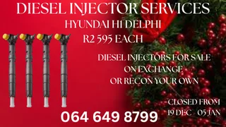 Hyundai H1 Delphi Diesel Injectors For Sale On Exchange Washers And Warranty Included