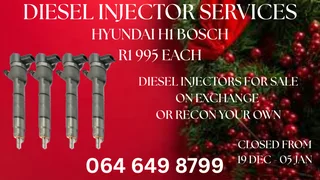 Hyundai H1 Bosch Diesel Injectors For Sale Or Recon Your Own