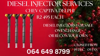 Chev Captiva Delphi Diesel Injectors With Washers For Sale On Exchange Or Recon Your Own Warranty
