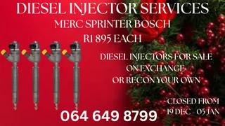 Let Us Recon Your Merc Sprinter Bosch Diesel Injectors Warranty Included
