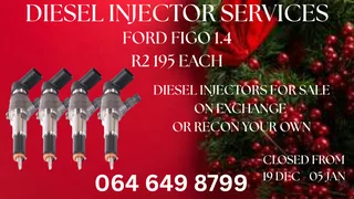 Ford Figo 1.4 Diesel Injectors For Sale On Exchange Washers Included