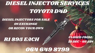 Let Us Recon Your Toyota D4d Diesel Injectors Warranty Included