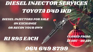 Let Us Recon Your Toyota D4d 1kd Diesel Injectors Washers And Warranty Included