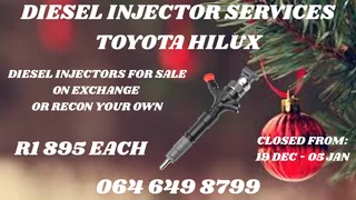 Recon Your Toyota Hilux Diesel Injectors Warranty Included