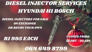 Hyundai H1 Bosch Diesel Injectors For Sale On Exchange Washers Included