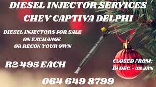Chev Captiva Delphi Diesel Injectors For Sale Or Recon Your Own Warranty Included