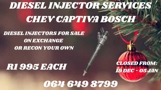 Chev Captiva Bosch Diesel Injectors For Sale Or Recon Your Own Washers And Warranty Included