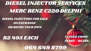 Let Us Recon Your Merc Benz C220 Delphi Diesel Injectors Warranty Included