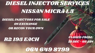 Recon Your Nissan Micra 1.5 Diesel Injectors Warranty Included