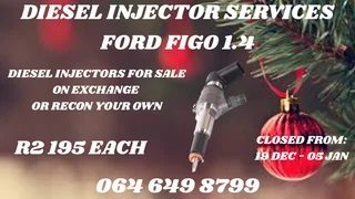Ford Figo 1.4 Diesel Injectors For Sale On Exchange Or Recon Your Own Warranty Included