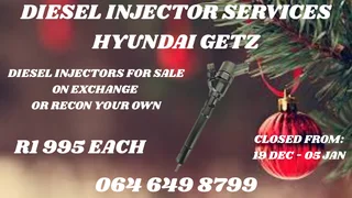 Hyundai Getz Diesel Injectors For Sale On Exchange Warranty Included